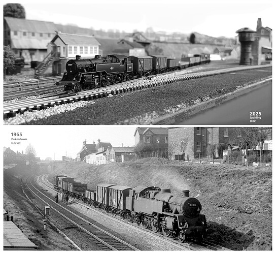 80119 - BR Standard Class 4MT 2-6-4T with Mar. 1965 Bevois Park Freight at Spalding MRC 2