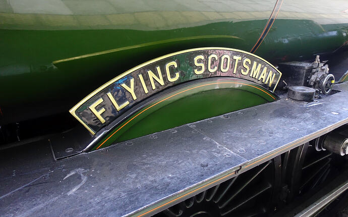 Flying Scotsman on the Great Central at NTHC Ruddington, Nottingham - FS nameplate - 30th May 2026 - by & © Paul Jeffery, 2026
